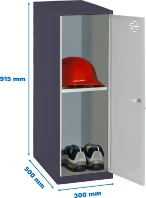 Produktbild von Simonrack Spind SIMONLOCKER DISM anthrazit, grau 8425437116797, 1 Schließfach 30,0 x 50,0 x 91,5 cm