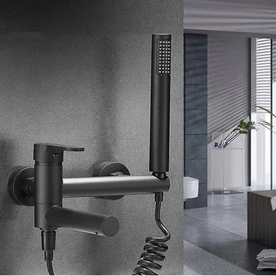 Produktbild von Schwarz Badewannen Wasserhahn, Duschset, Dusch Wasserhahn