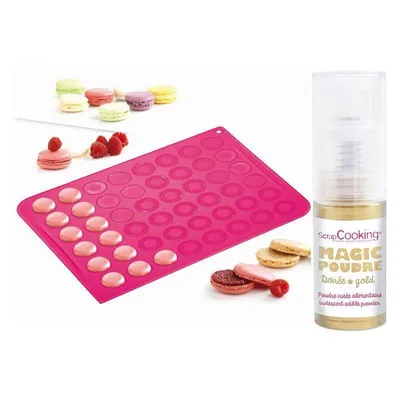 Produktbild von Silikonmatte Macaronen + Golden-Lebensmittelpulver