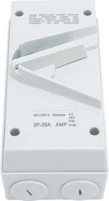 Produktbild von Geschlossener Motortrennschalter AC440V 35A IP65 wasserdicht 3-poliger Sicherheitstrennschalter