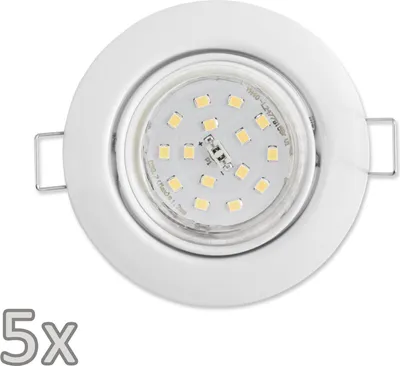 Produktbild von Einbauleuchten-Set McShine 5xRahmen 5xLED-Strahler GU10 5W 500lm weiß