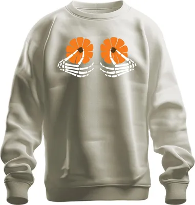 Immagine prodotto di Scheletro Mani Zucca Seni Halloween Gotico Giorno dei Morti Autunno Felpa Unisex Pullover, Natura, XL