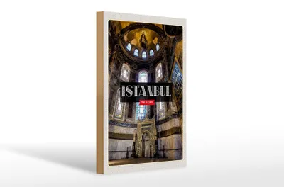 Produktbild von Holzschild Reise 20x30cm Istanbul Turkey Moschee Reiseziel