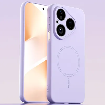 Image de Etui magnétique pour Huawei Pura 80, compatible avec MagSafe, silicone liquide, résistant aux chocs et aux rayures Violet
