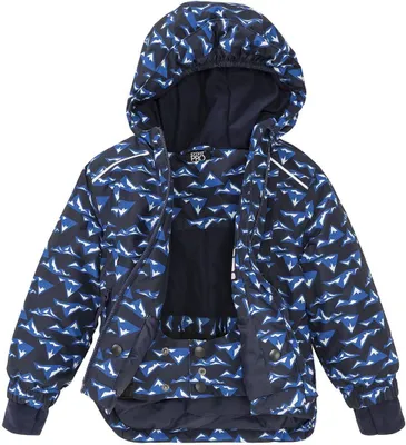 Produktbild von Crivit Pro Jungen Skijacke Schneejacke Kapuzenjacke Winter Ski Jacke Wintersport Blau 98-104
