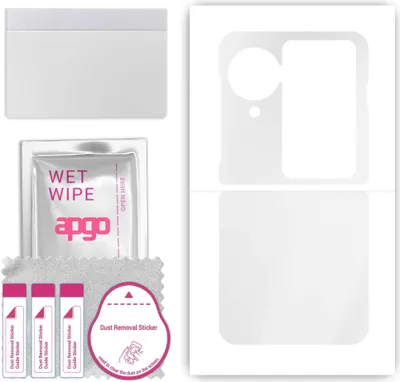 Produktbild von apgo Rückseite Schutzfolie, klar, kompatibel mit Oppo Find N3 Flip, Hinten Hydrogel-Displayschutzfolie mit Positionierhilfe, kratzfest, einfache Montage