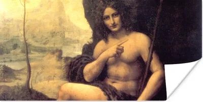 Produktbild von MuchoWow® Poster Der heilige Johannes in der Wüste - Leonardo da Vinci 160x80 cm - Foto Poster