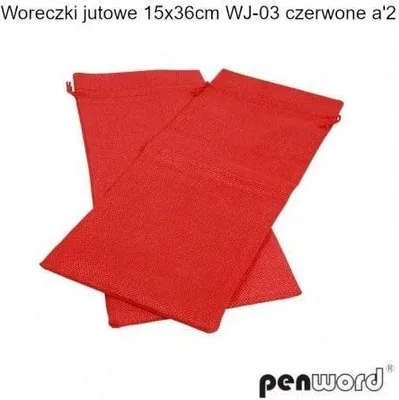 Immagine prodotto di POLSIRHURT sacchi di juta 15x36cm rosso WJ-03 P2
