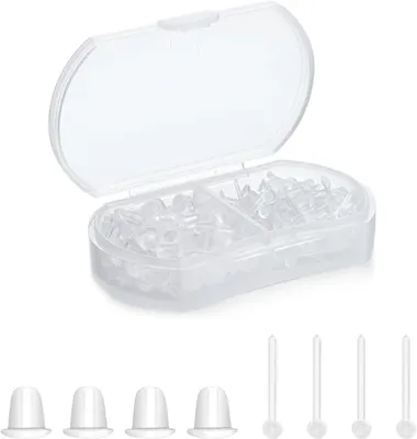 Produktbild von Ohrstecker Verschlüsse transparent, 100 Stück, Silikon, für DIY Schmuck