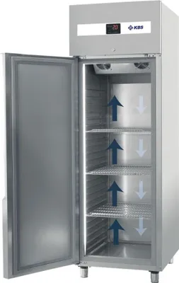 Produktbild von KBS Edelstahlkühlschrank 610 Liter 693x856x2119 mm Umluftkühlung GN 2/1 230V