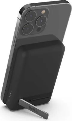 Produktbild von Belkin magnet./drahtl. Powerbank 5.000mAh schw.mit Fuß BPD004btBK