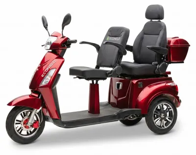 Produktbild von E-Seniorenmobil Billy 2.0, Lithium-Akku, 3-Rad, 1000 Watt, Komfort-Sitz, Rot