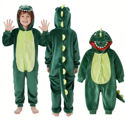 Productafbeelding van Kostuum voor kinderen, maat 92-98, dinosaurus/draak, jumpsuit, geschikt voor Halloween of carnaval. Dinosauruskostuum, maat 92-98