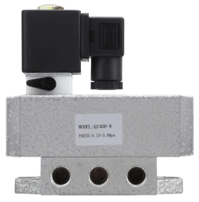 Obrázek produktu pro Elektromagnetický ventil, připojení G1/4 palce, 2 polohy, 4 cesty, čtvercový, s individuálním ovládáním, typ Q24DH-8AC110V