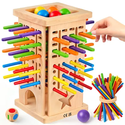 Zdjęcie produktu dla Gra edukacyjna Montessori z drewnianą planszą dla dzieci w wieku 3-6 lat
