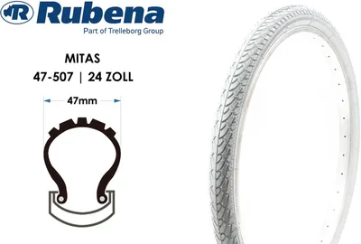 Produktbild von 24 Zoll Fahrrad Reifen MITAS 24x1.75 Tourenräder Citybikes 47-507 Grau