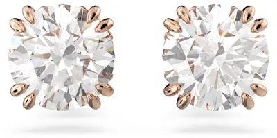Produktbild von SWAROVSKI Damen Ohrstecker Rundschliff Weiß Rosegold Legierungsschicht STILLA 5638801