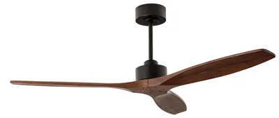 Imagen del producto de Forlight - Ventilador de techo Stem Evo, diámetro 1320 mm, motor DC silencioso, 30W, 6 velocidades, incluye mando a distancia, para espacios de 20-32 m², color madera oscura, aspas de madera oscura, con función de verano/invierno