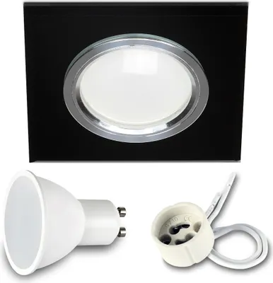 Obrázek produktu pro 1x vestavné bodové svítidlo SET LED 230V IP44 RIK.9 černé GU10 7W studená bílá