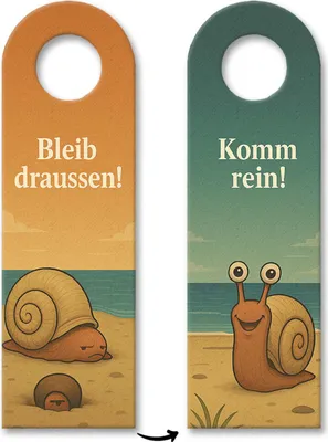 Produktbild von Wattschnecke Komm rein Bleib draußen Türhänger Maritim