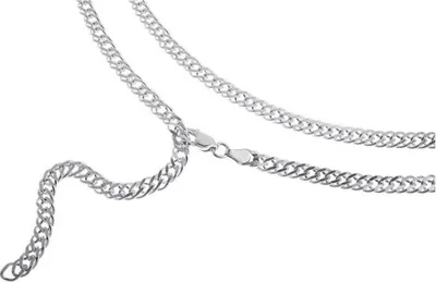 Produktbild von SILBERKETTEN STORE Bauchkette Zwillingspanzer 5,5mm - 925 Silber, Länge wählbar - 70cm