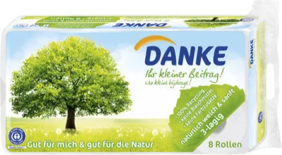 Obrázek produktu pro DANKE 5758 Toilettenpapier 3-lagig 8 Rollen