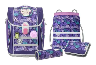 Immagine prodotto di McNeill zaino della scuola McLight 2 Schoolbag Set 6 -pezzi Dschungel porpora