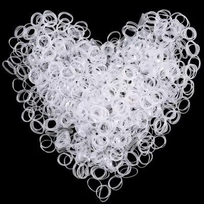 Produktbild von Haargummis Mädchen Mini Transparent Elastisch 1000 Stück