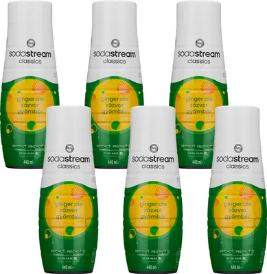 Zdjęcie produktu dla SodaStream Ginger Ale Syrup 6x440ml Zestaw koncentratów syropów do napojów