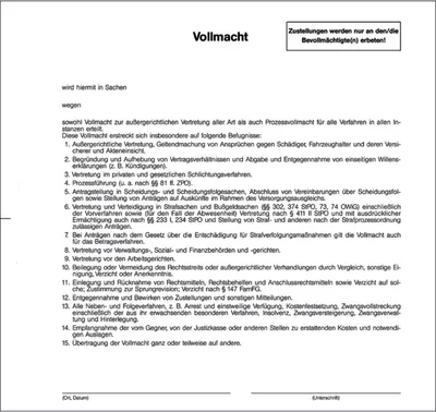 Produktbild von SoldanPlus Einheitsvollmacht V118 100St