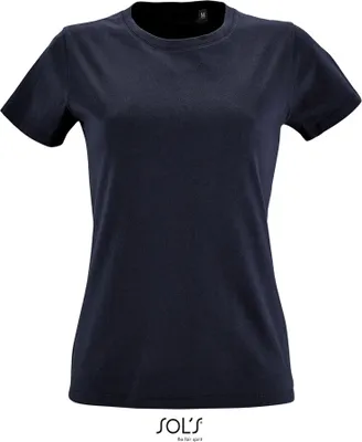 Produktbild von SOLs 02080 | Damen Round Neck Fitted T-Shirt Imperial - Farbe: French Navy - Größe: XXL