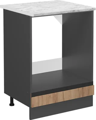 Produktbild von Herdumbauschrank Vicco R-Line Goldkraft Eiche 60 cm  J-Shape AP Marmor, Model 45469