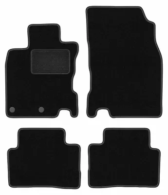 Produktbild von Velours-Fußmatten für Nissan Qashqai II J11 2013- (Crossover) – 4-tlg, Schwarz, passgenau – Wielganizator LUX