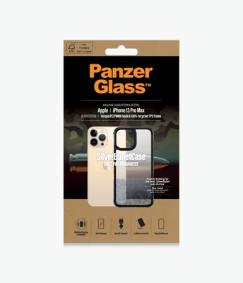 Produktbild von PanzerGlass ® SilverBullet ClearCase iPhone 13 Pro Max | Schwarz, Cover, Apple, Apple - iPhone 13 Pro Max, Schwarz