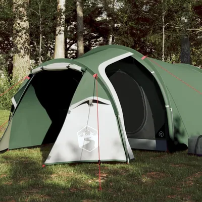 Produktbild von Campingzelt 4 Personen Grün 360x140x105 cm 185T Taft 94386