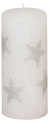 Produktbild von Stumpenkerze "Multistern" Weiß 150/68 mm