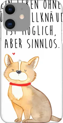 Produktbild von Mr. & Mrs. Panda Iphone 11 Handyhülle Hund Glück - Weiß - Geschenk, Hülle, Handy Schutzhülle, Süß, Cover, Corgie, Herz, Spruch, Smartphone