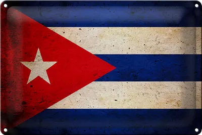 Produktbild von Blechschild Flagge 18x12cm Kuba Cuba Fahne
