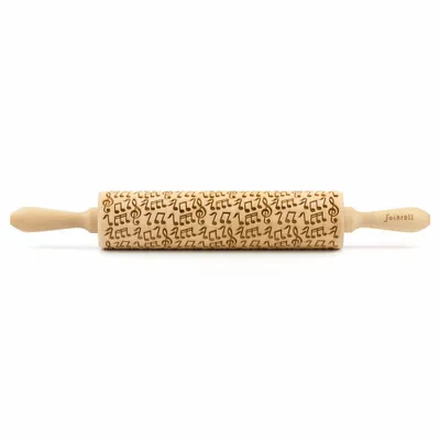 Image de Rouleau à pâtisserie Folkroll, grand, 43 cm, rouleau à pâtisserie, rouleau à motifs, motifs, rouleau, bois de hêtre, 332771