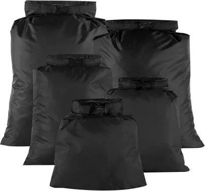 Produktbild von Famanu Drybags Wasserfeste Taschen - 1,5 L/2,5 L/3,5 L/4,5 L/6 L - Schwarz