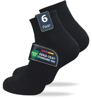 Obrázok produktu pre Gawilo Tennissocken Damen (6 párov), Schwarz / 35 - 38