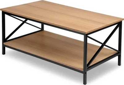 Zdjęcie produktu dla ŁAWA KAWOWA STOLIK KAWOWY RUSTYKALNY INDUSTRIALNY LOFT METALOWY 100 cm