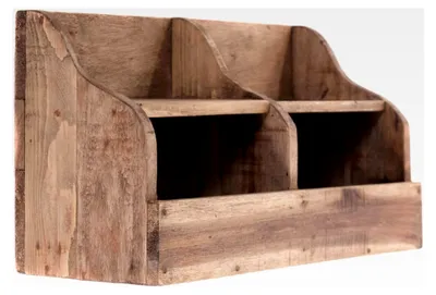 Produktbild von Ablage 40 | Mahagoni Holz, 40 cm, 2 Fächer | Holzregal, Küchenregal, Flurregal, Schweberegal, Wandablage, Organizer