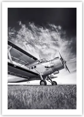 Produktbild von Poster - Poster ohne Rahmen - Flugzeug An-2 Schwarzweiß - 50x70 cm - Wand Bild - Wanddeko - Wandbilder - Kunstposter - Wandposter - Bilder - Kunstdruck - Wanddekoration - Wandbild - P2XPA50x70-4363