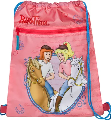 Produktbild von Turnbeutel Kinder Bibi & Tina Pferde - Schuhbeutel zum Zuziehen Mädchen