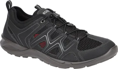 A black Ecco Terracruise LT M men's sneaker is shown from a side-angle against a white background.