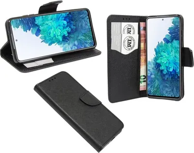Immagine prodotto di Custodia a libro "Fancy" per SAMSUNG GALAXY S20 FE (G780F) Cover per cellulare Cover protettiva con funzione stand, porta carte di credito Nero