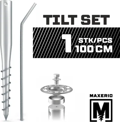 Produktbild von MAXERIO® 100 cm 1er TILT-Set Schraubfundamente Ø 60 x 2; M12
