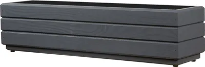 Produktbild von ALFALUX Blumenkasten Blumentöpfe Pflanzkasten Holz Kübel ANTHRAZIT 70x17x17cm