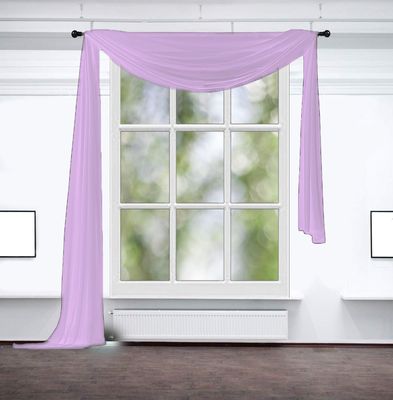 Fertiggardine Gardine - Vorhang, Voile Querbehang, Lila